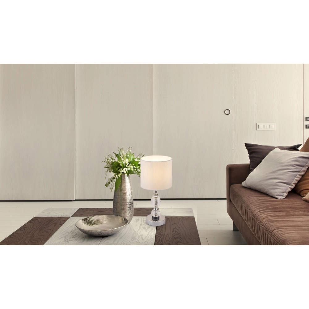 Klassische Tischlampe Bronn Chrom 47cm Globo 9007371382361