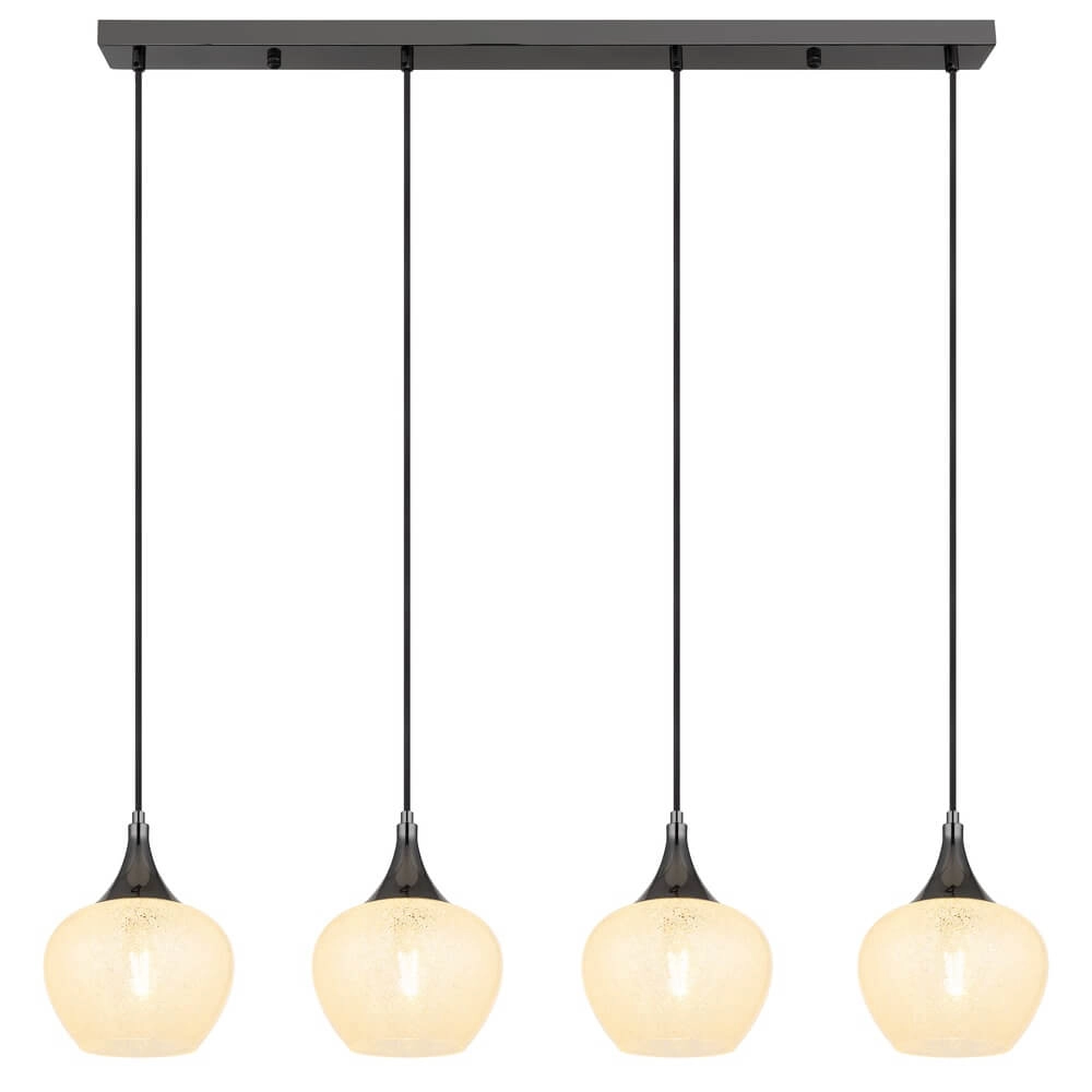 Anthrazit Pendelleuchte Maxy mit weißem Glas 4-flammig Globo 9007371456178