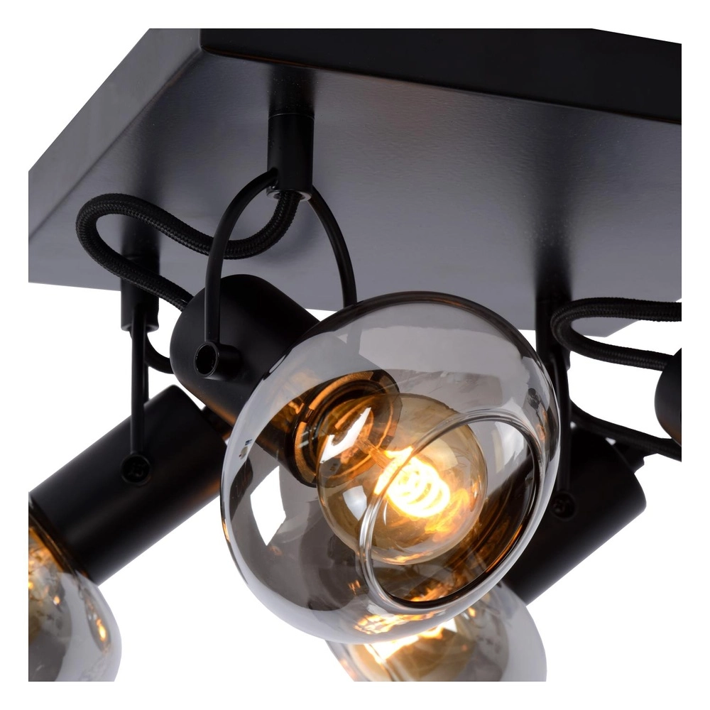 Deckenlampe Madee 4-Licht Schwarz Lucide 5411212176806