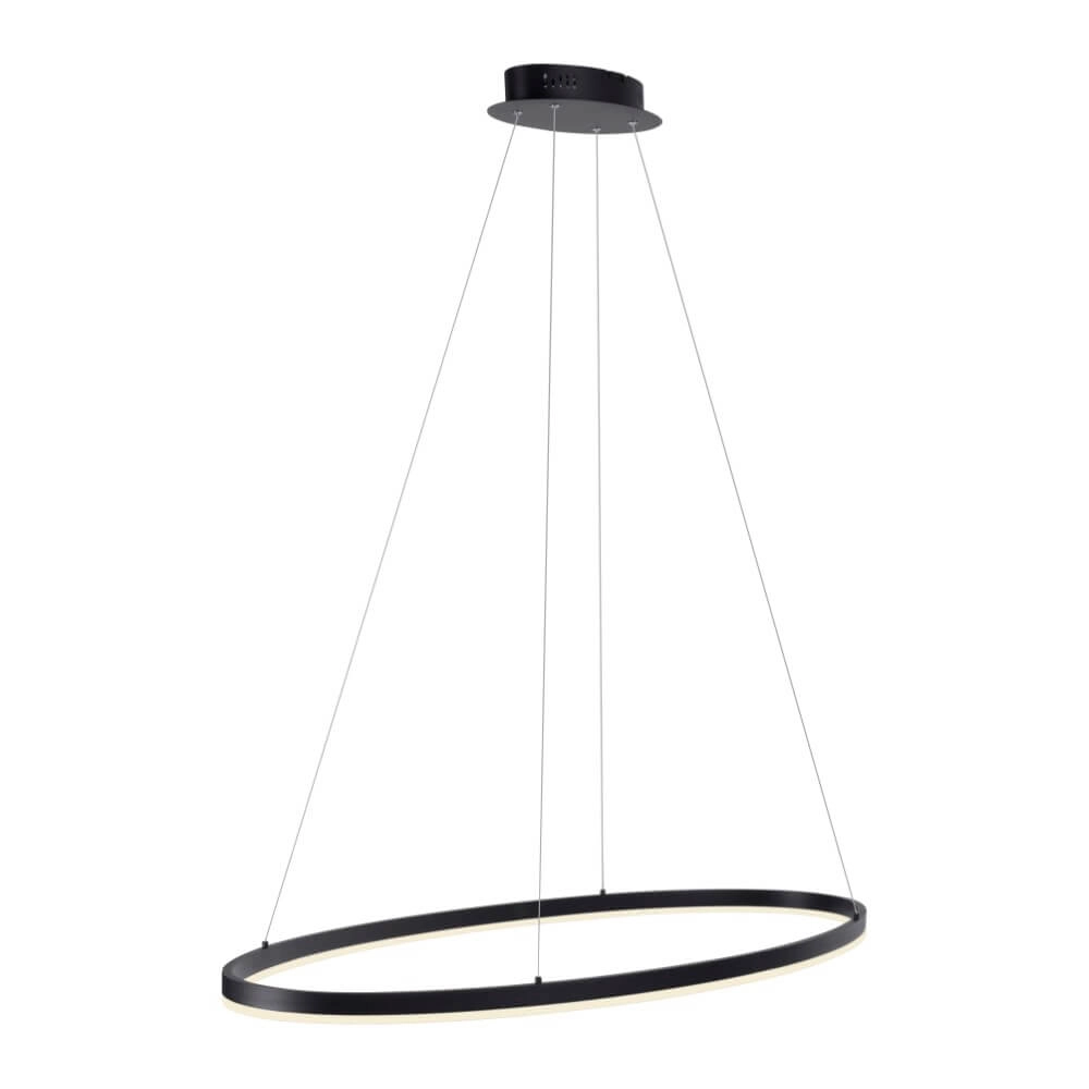 Anthrazitfarbene Hängelampe Titus Ø 118cm