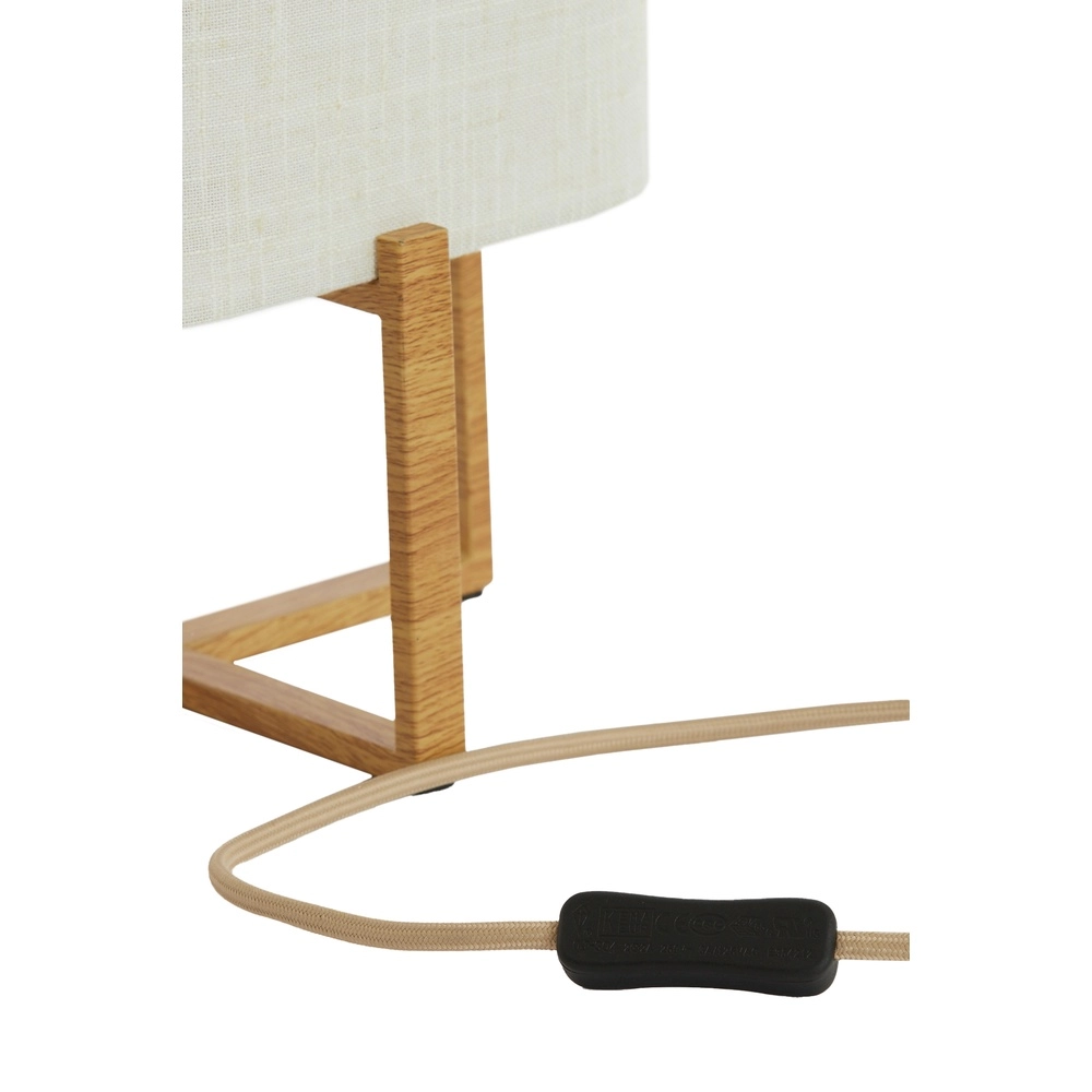 Tischlampe Wyn 39 cm – cremefarbenes Seil mit Holzoptik Light & Living 8717807792541