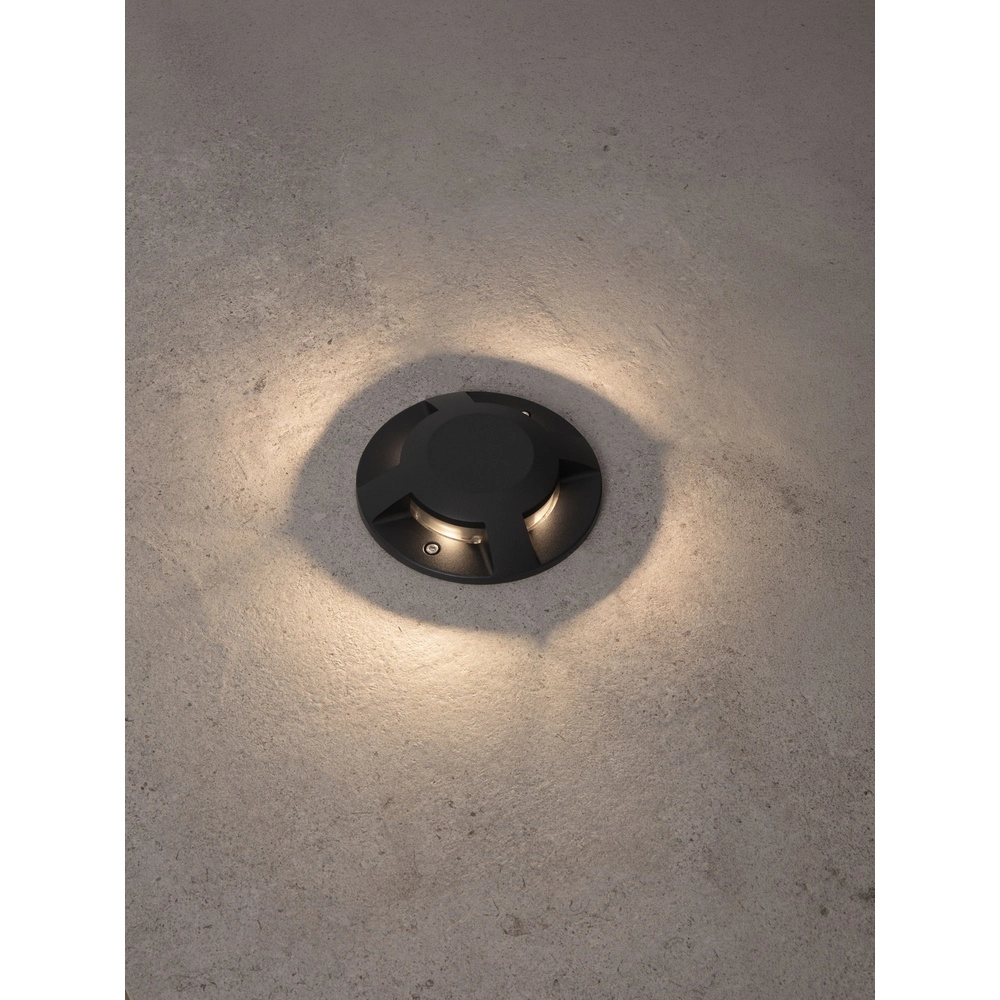 Flach montierter Bodenspot Grado schwarz - 13W