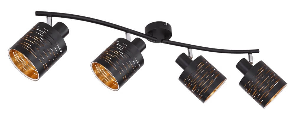 Deckenleuchte schwarz Tunno 4-Licht Globo 9007371398744