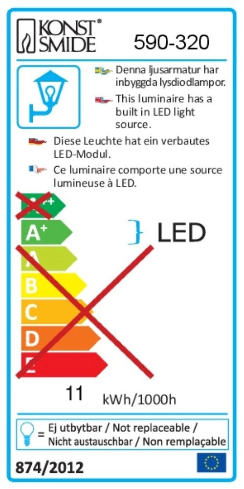 LED-Wandleuchte Ull KonstSmide 7318305903203