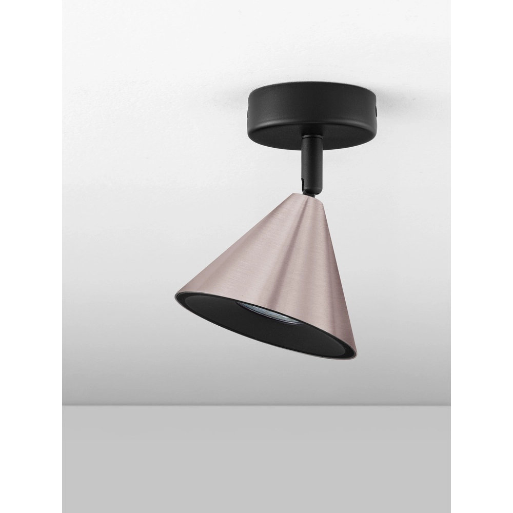 Deckenlampe Conico schwarz mit kaffeebraun Lyora 5212017475367