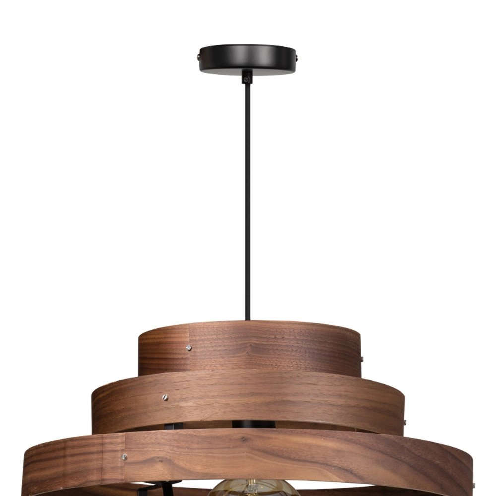 Robuste Hängelampe Walnut 5-Ringe Holzbraun ETH 8719075185742
