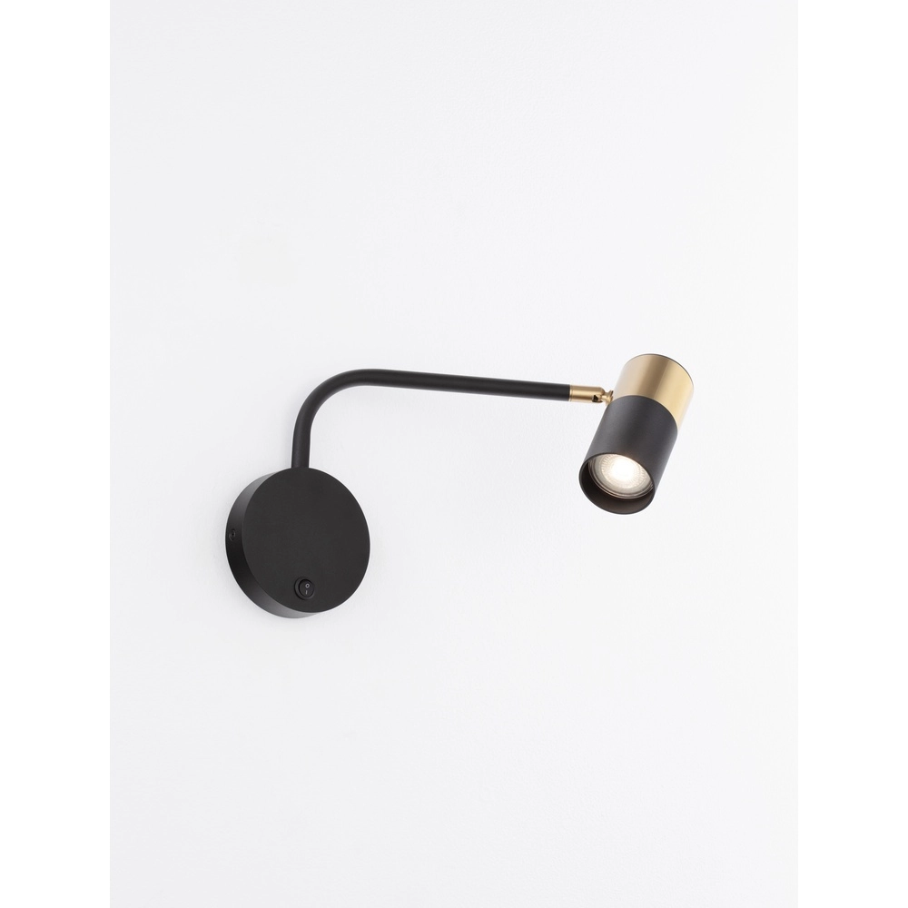 Wandleuchte Pongo schwarz mit gold