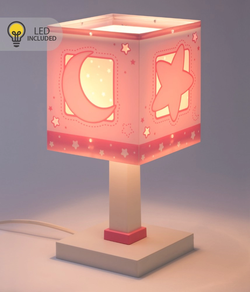 Tischlampe Moonlight Pinkes Leuchten im Dunkeln Dalber 8420406002446