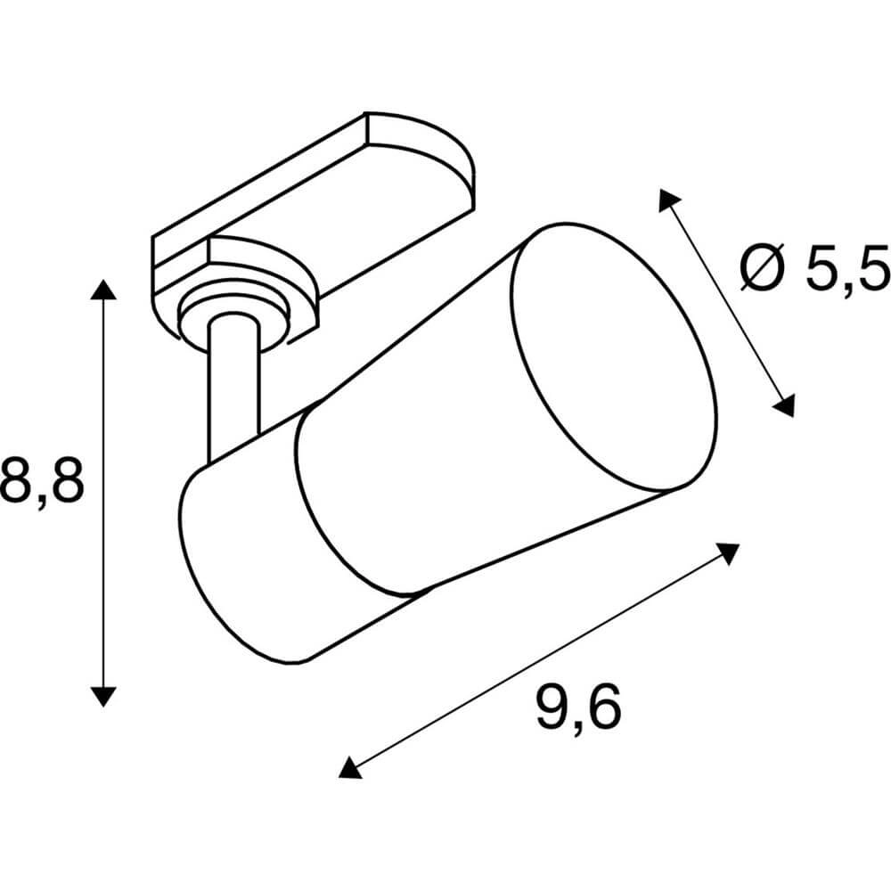 Gleisplatz Puri 2.0 Cone WeiÃŸ 3-phasig SLV 4024163294553