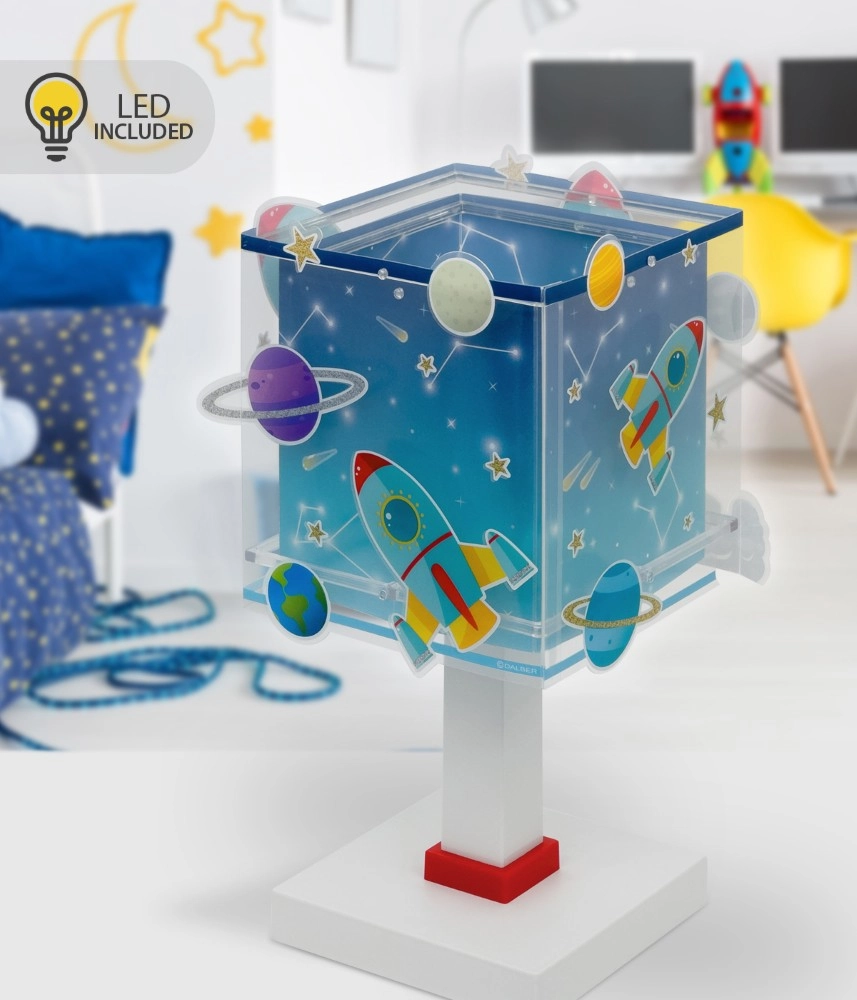 Tischlampe Rocket blaues Leuchten im Dunkeln Dalber 8420406002460