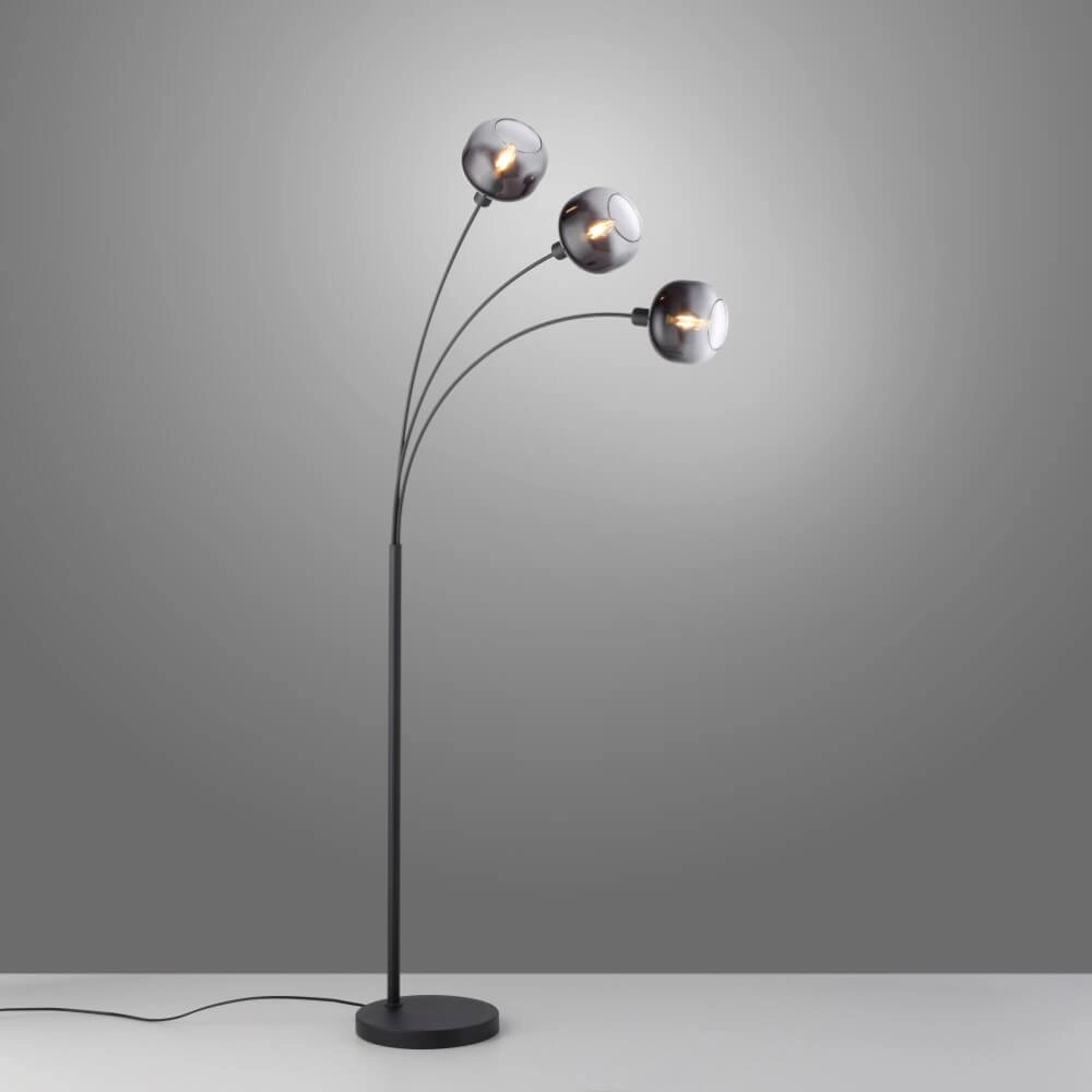 Schwarze Stehlampe Zea 3-flammig Just Light 4043689993764