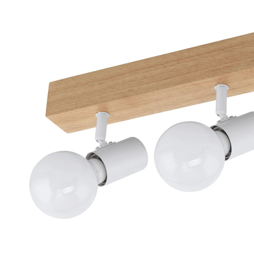 Deckenstrahler Townshend 3 4-helles Holzbraun mit Weiß Eglo 9002759994853