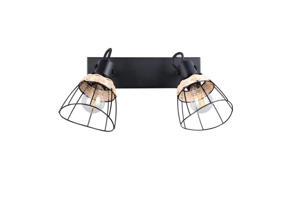 Schwarze Deckenleuchte Jerome Bauform 2-flammig Trio 4017807637700