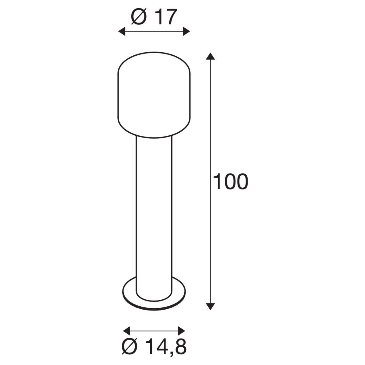 Stehlampe Ovalisk 100 cm Anthrazit SLV 4024163248310