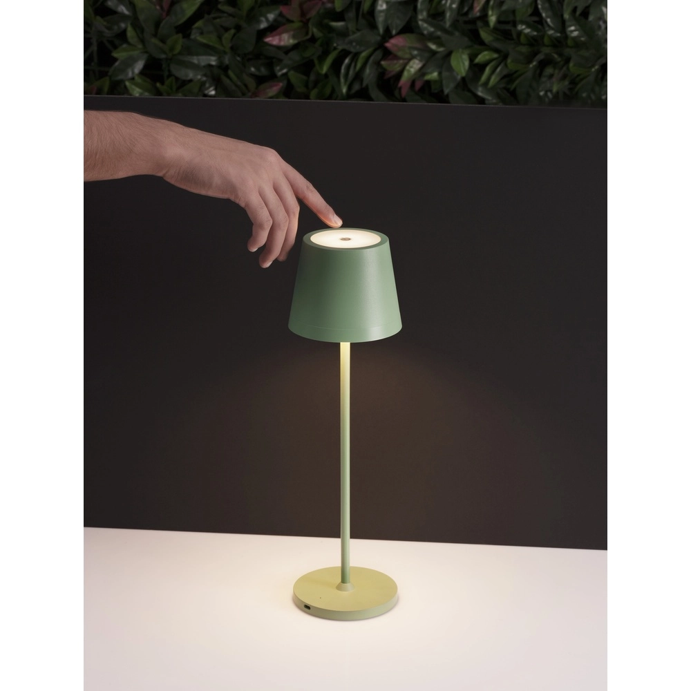 Wiederaufladbare Tischleuchte Seina Olive