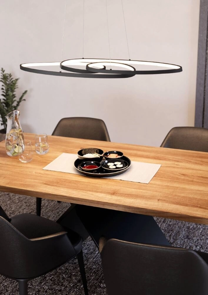 Schwarze LED-Hängelampe Gianella Eglo 9008606275014