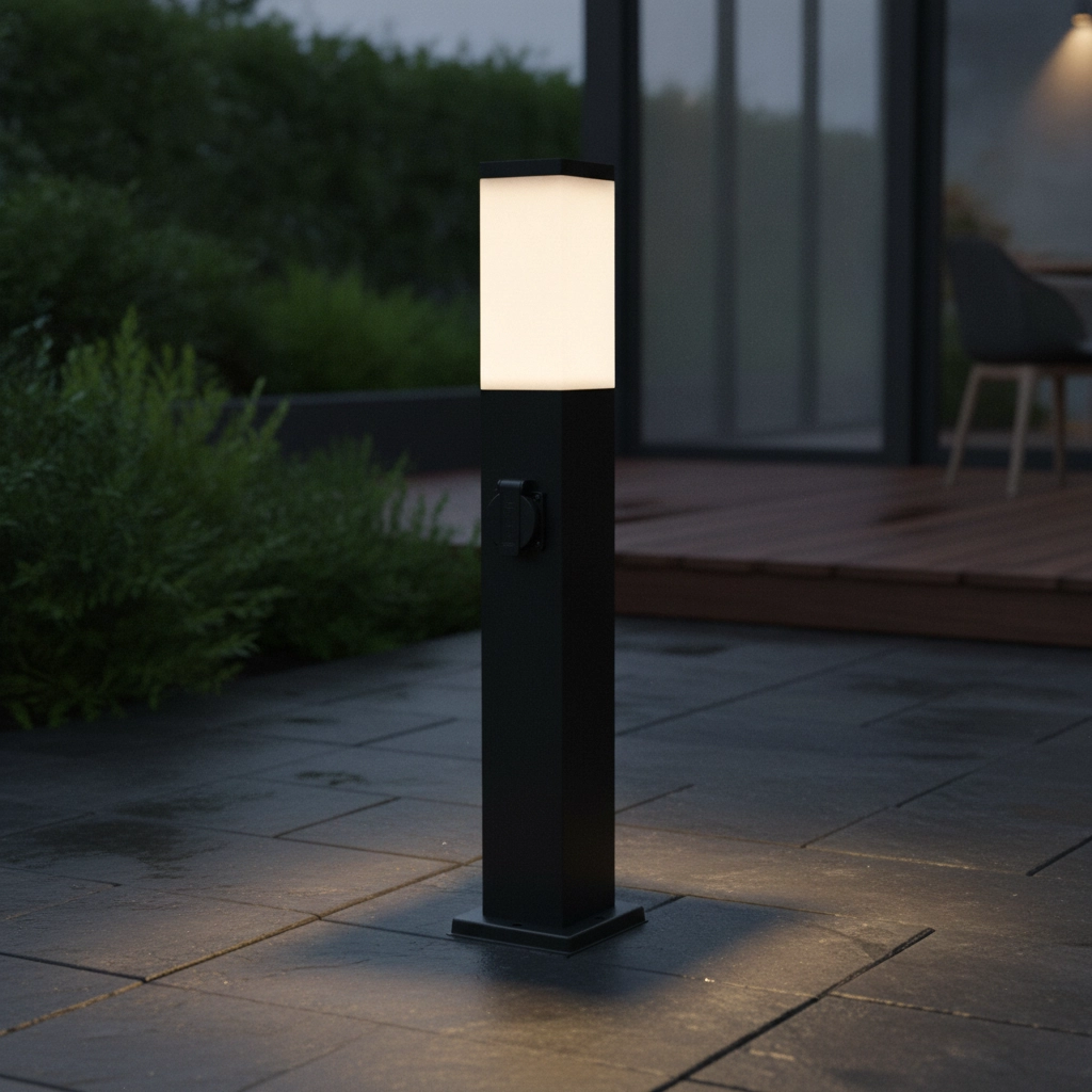 Gartenlampe mit Fassung Havana 60cm - schwarz