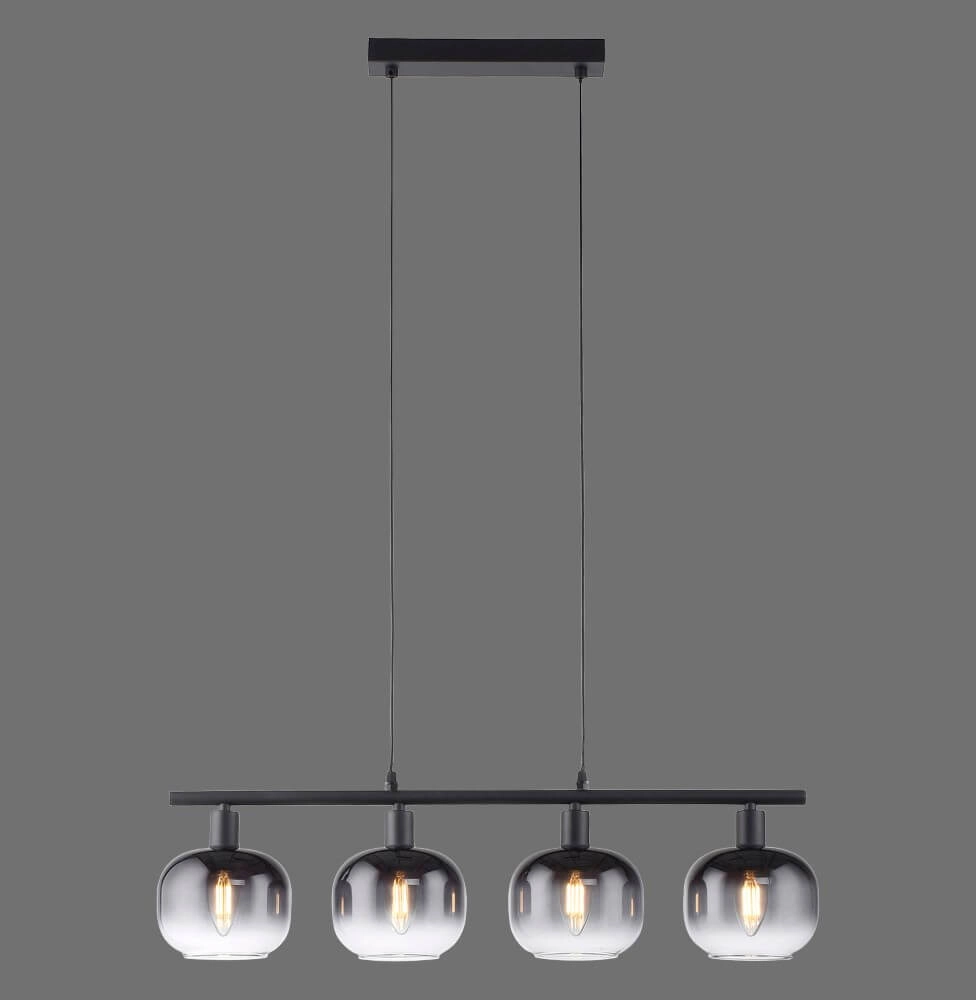 Schwarze Hängelampe Zea 4-Licht Just Light 4043689993757