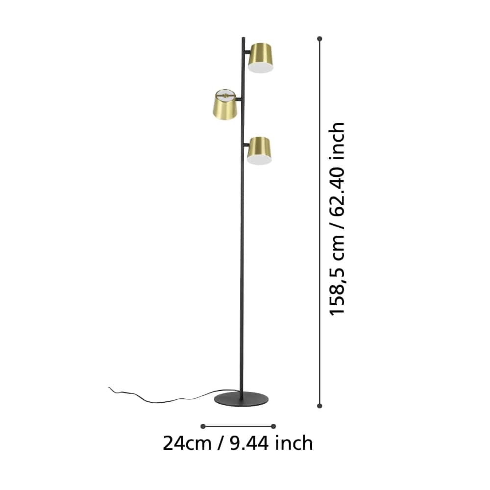 Schwarz mit goldener Stehlampe Altamira Stars of Light 9002759399870