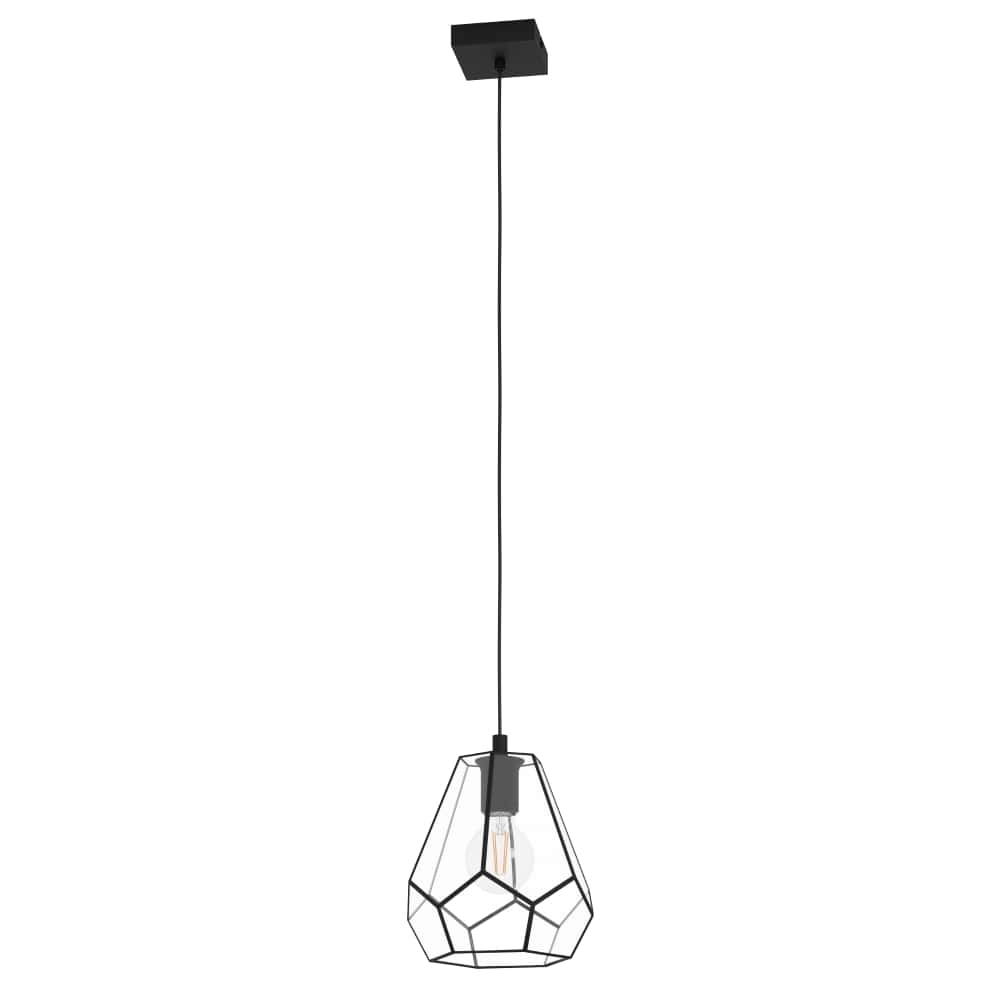 Hängelampe Mardyke schwarz mit Glas