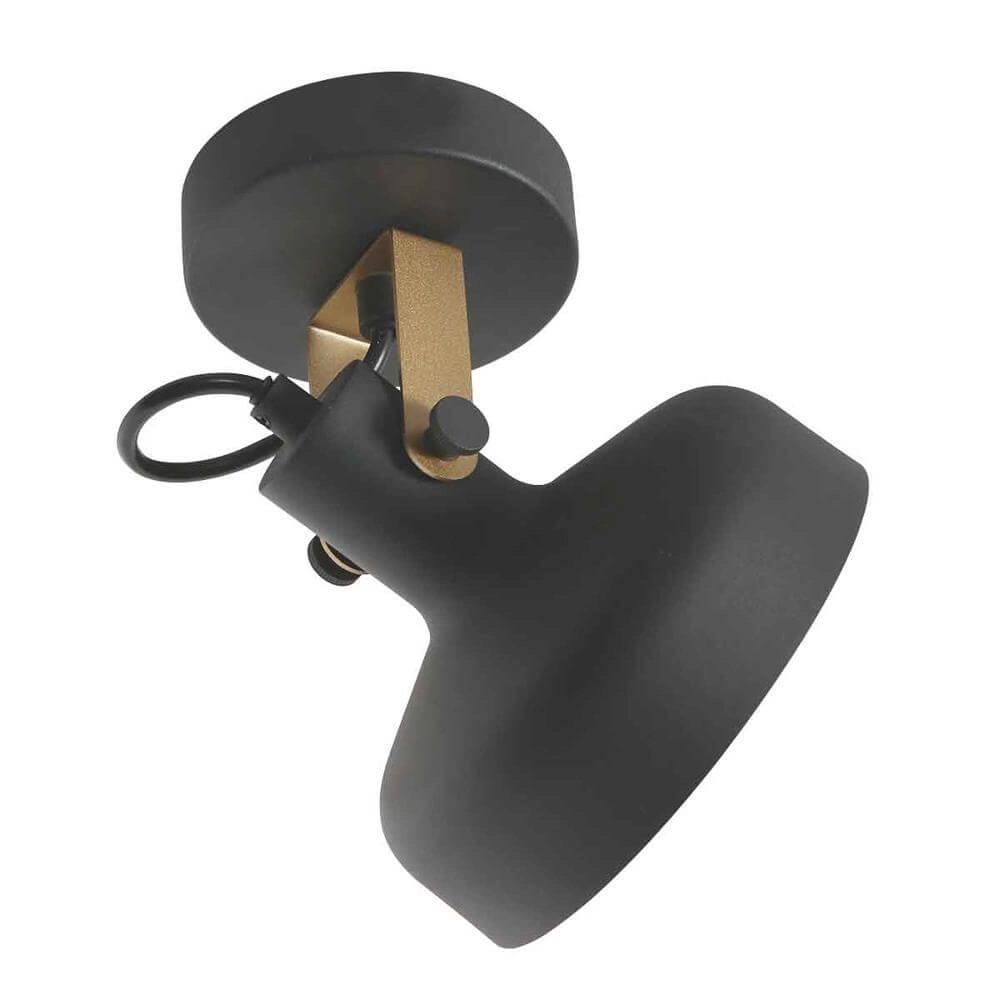 Wandleuchte Prato schwarz mit gold Steinhauer 8712746176377