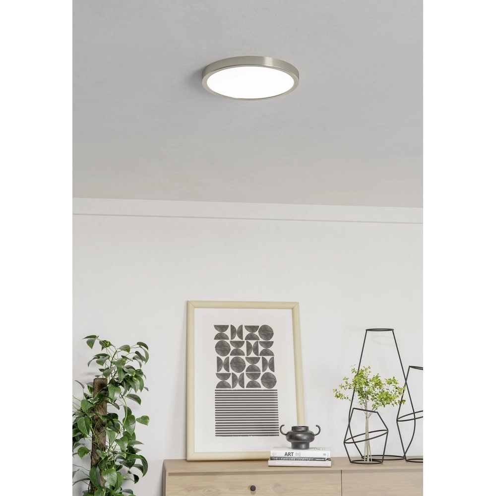 Deckenlicht IP44 Fueva 6-Z rund – Edelstahl – Ø 27,8 cm Eglo 9008606330614
