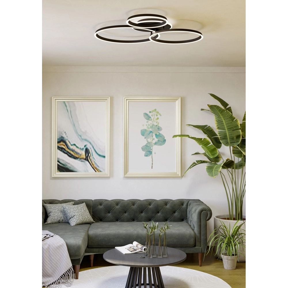 Moderne Deckenlampe Girifalco Schwarz 96 x 84 cm Eglo 9008606408757