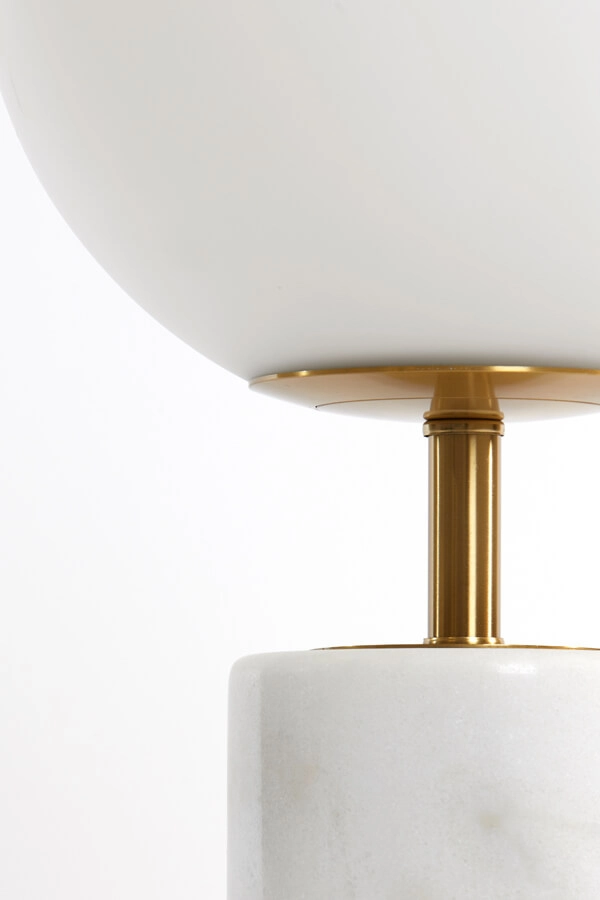 Design-Tischleuchte Medina weiß mit gold 47cm Light & Living 8717807650902