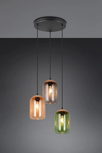 Esstischlampe aus Glas Cork 3-flammig Trio 4017807622980