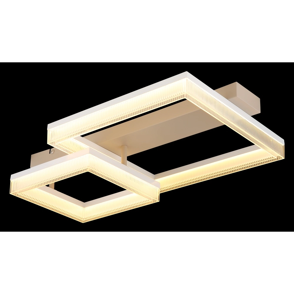 Moderne Deckenleuchte Zara sandbraunes Quadrat 53cm Globo 9007371579075