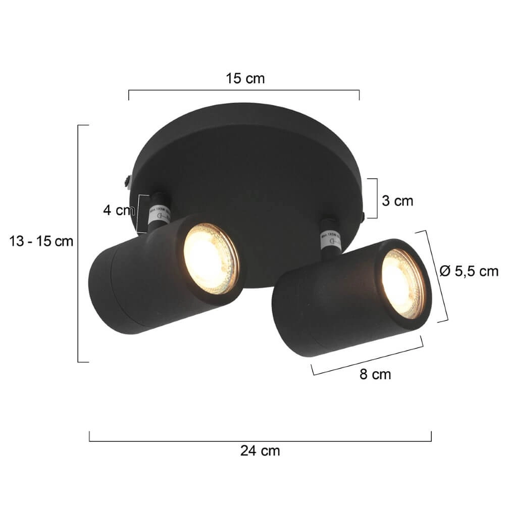 Badezimmer-Aufbaustrahler Upround LED IP44 Steinhauer 8712746133486