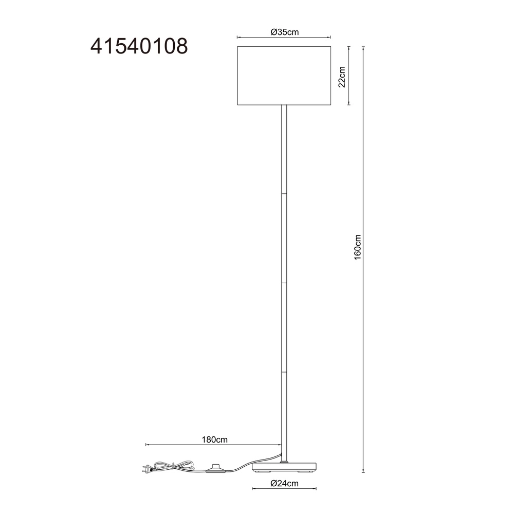 Stehlampe Thea Gunmetal Globo 9007371570034