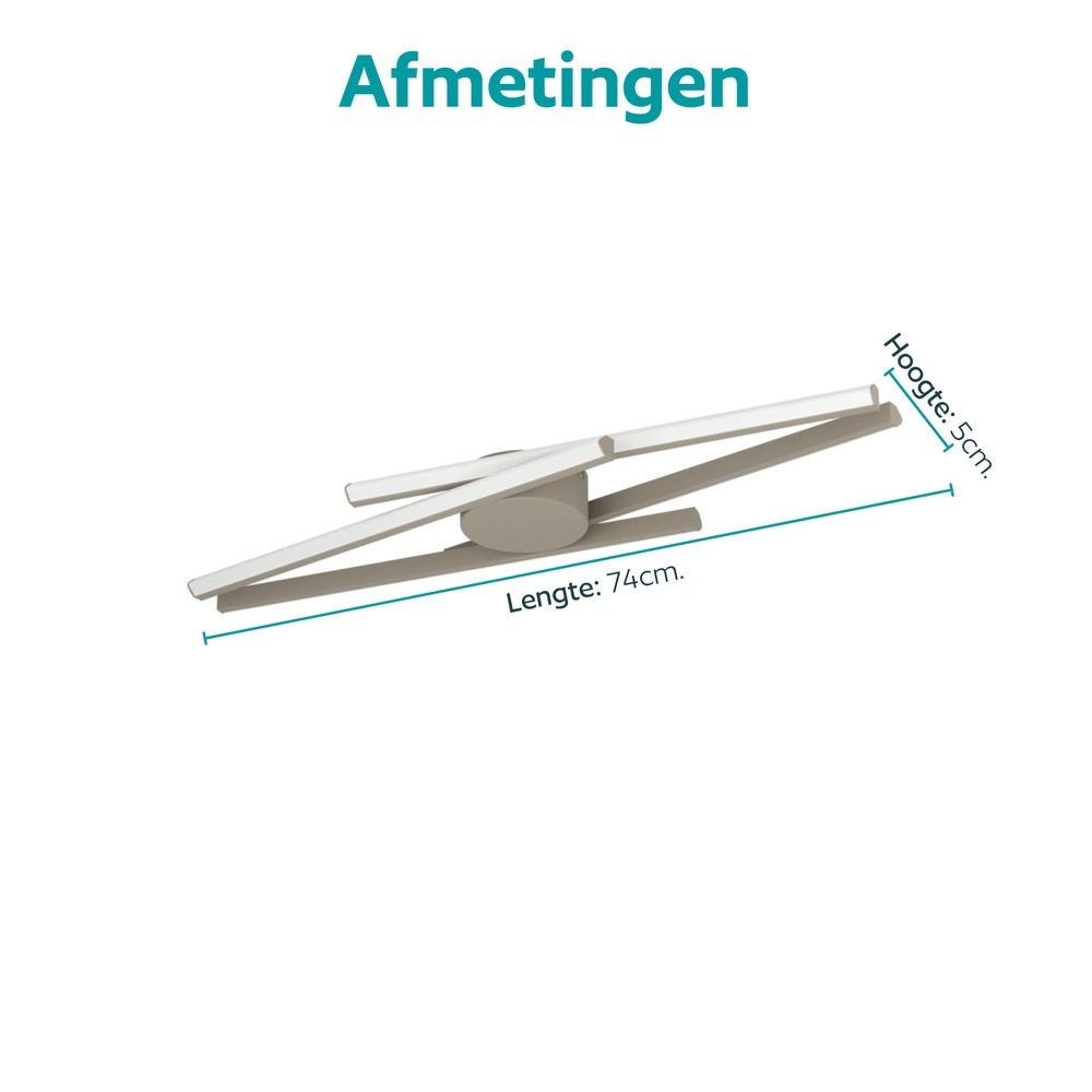 Design-Deckenlampe Pradilla Sandbraun Eglo 9008606391462