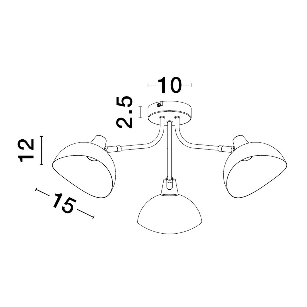 Deckenlampe Geti M schwarz mit goldener Innenseite Lyora 5212017436399