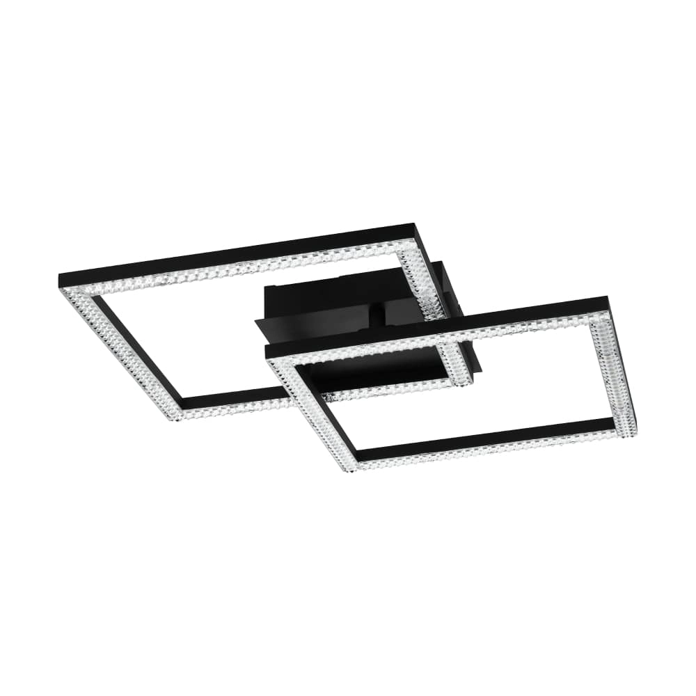 Schwarze Deckenlampe Lejias mit LED