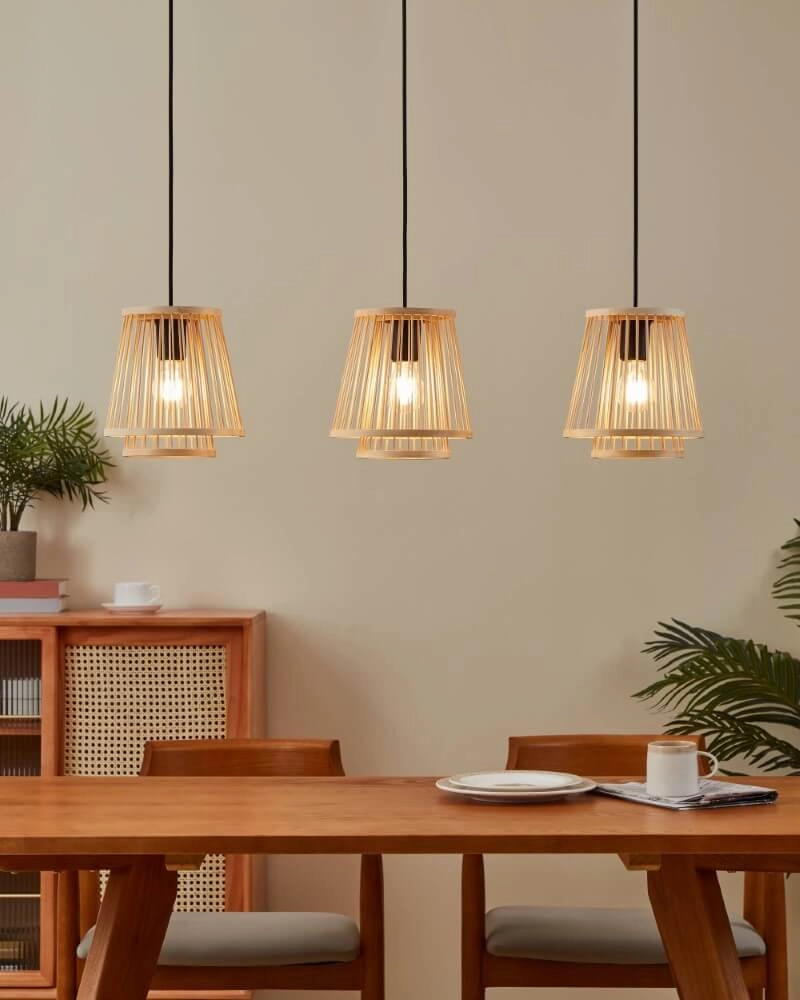 Hängelampe aus Holz Hykeham 3-flammig Eglo 9002759438531