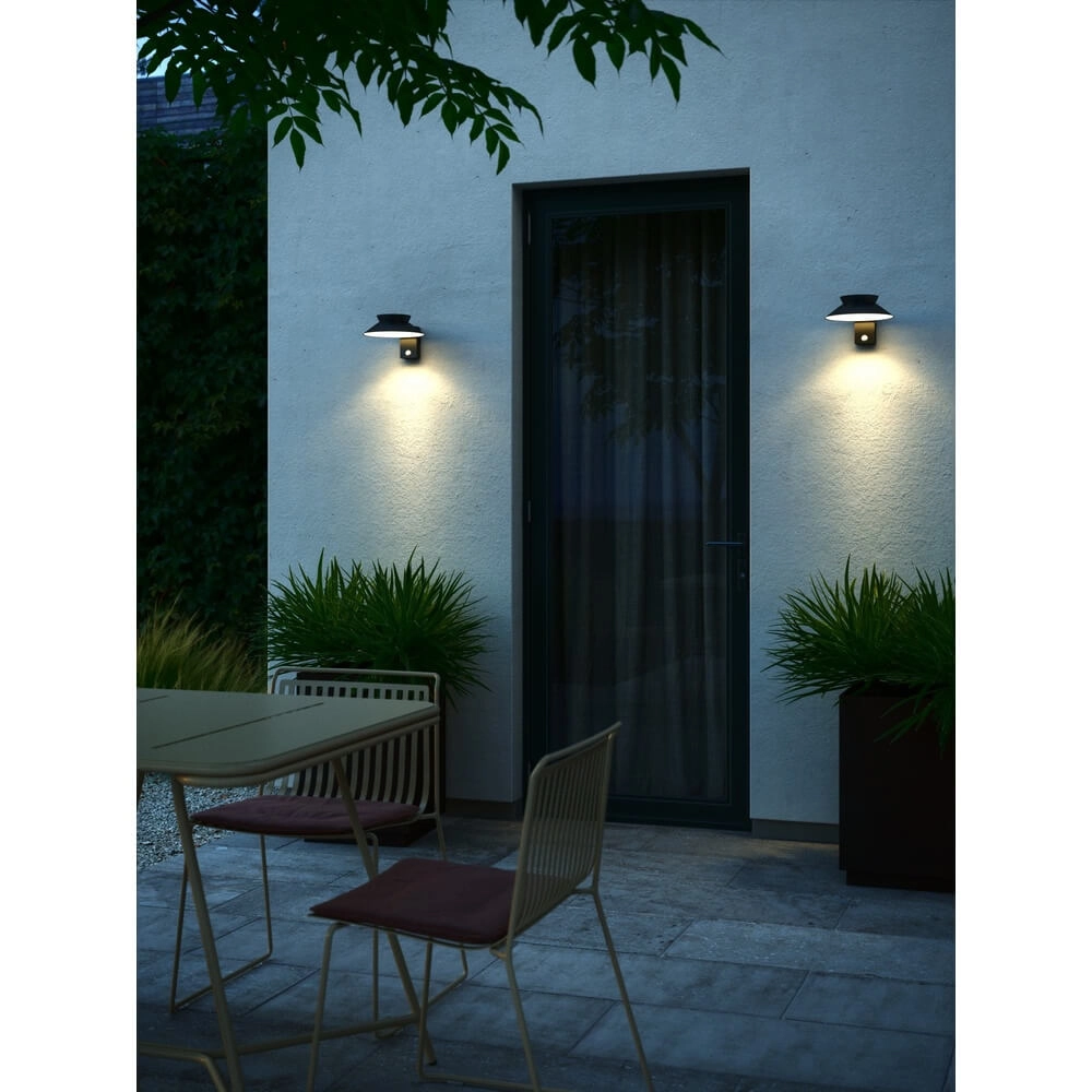 Solar-Wandleuchte Justina schwarz Nordlux 5704924017544