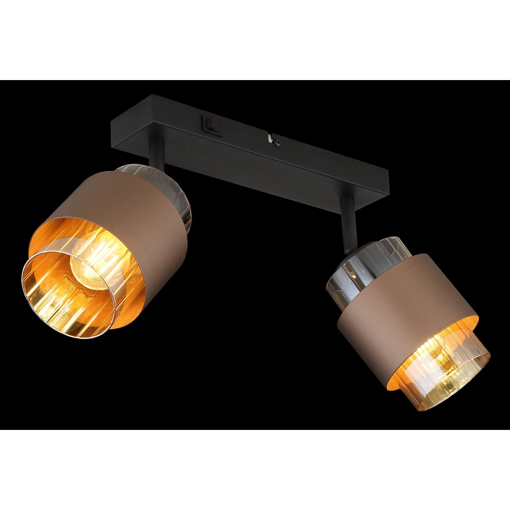 Design-Deckenlampe Milley 2-Licht Schwarz Globo 9007371583348