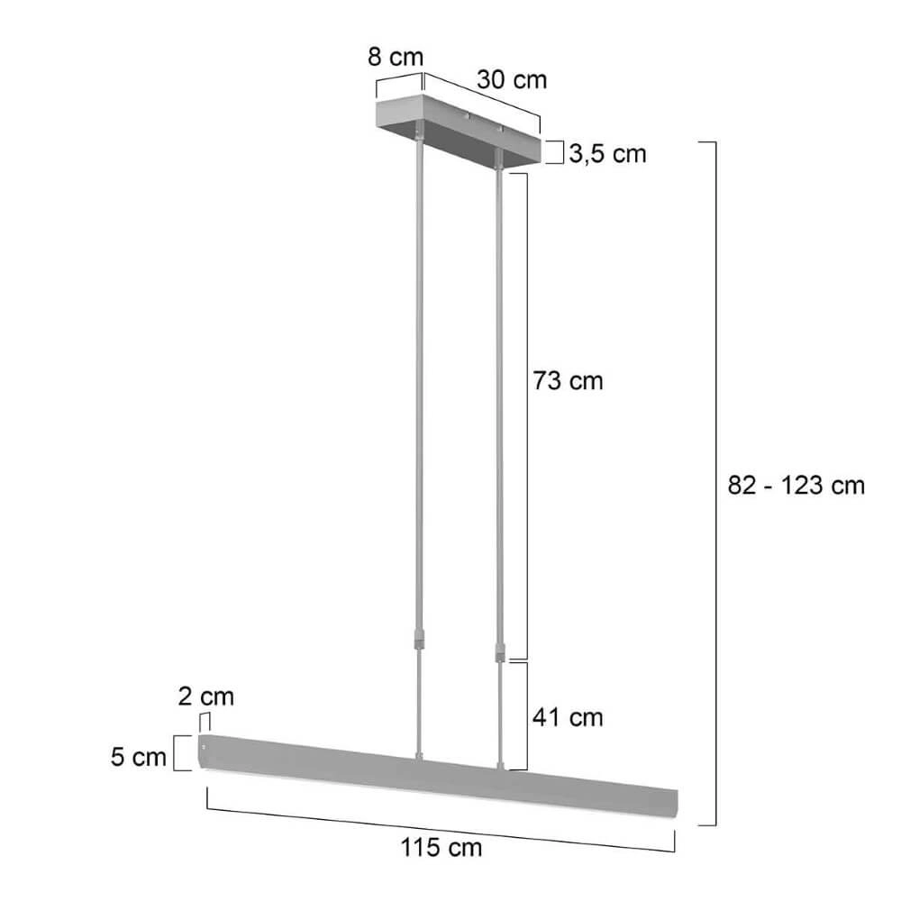 LED-Büro-Hängelampe Zelena LED Stahl Steinhauer 8712746170597