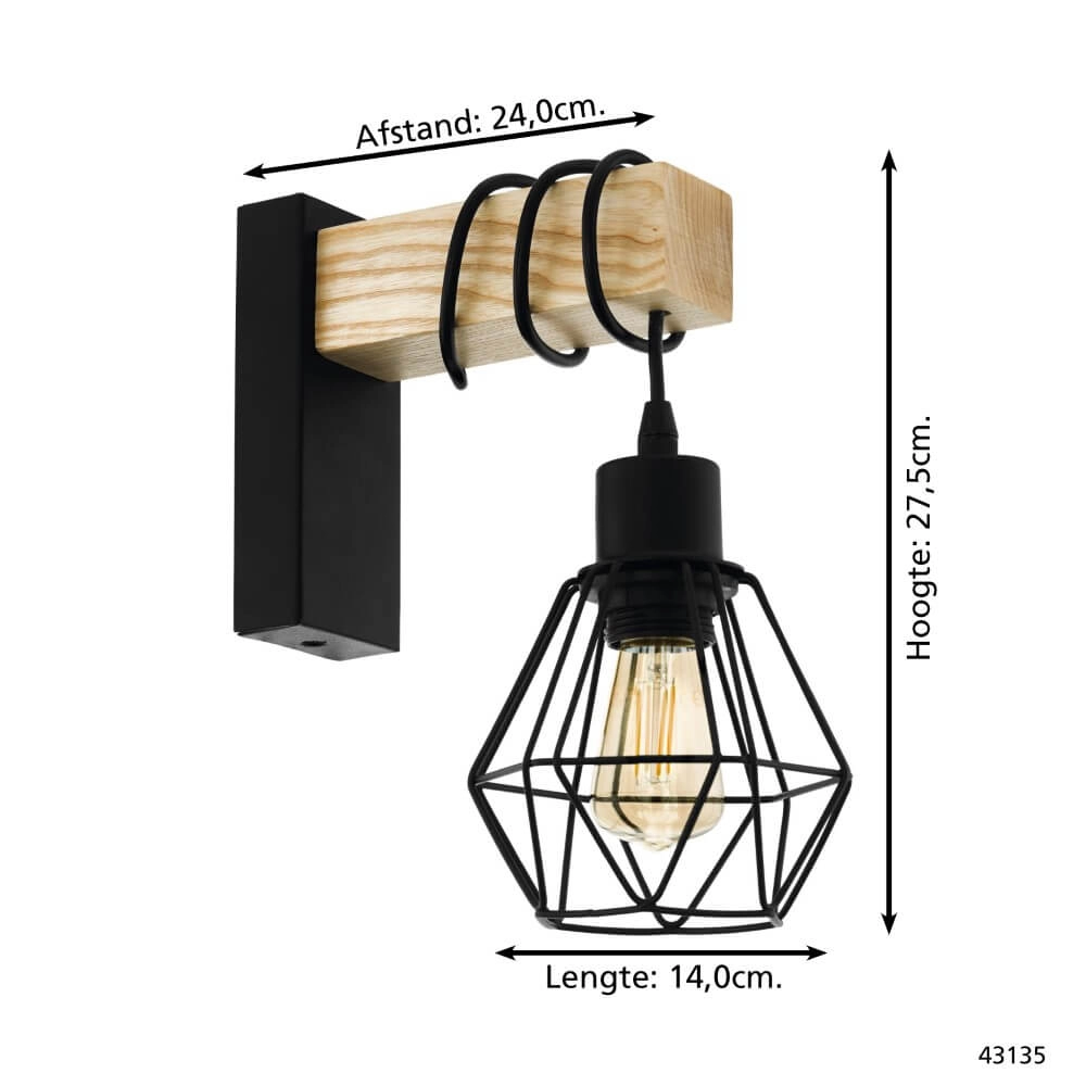 Wandleuchte aus Holz Townshend 5 Eglo 9002759440787