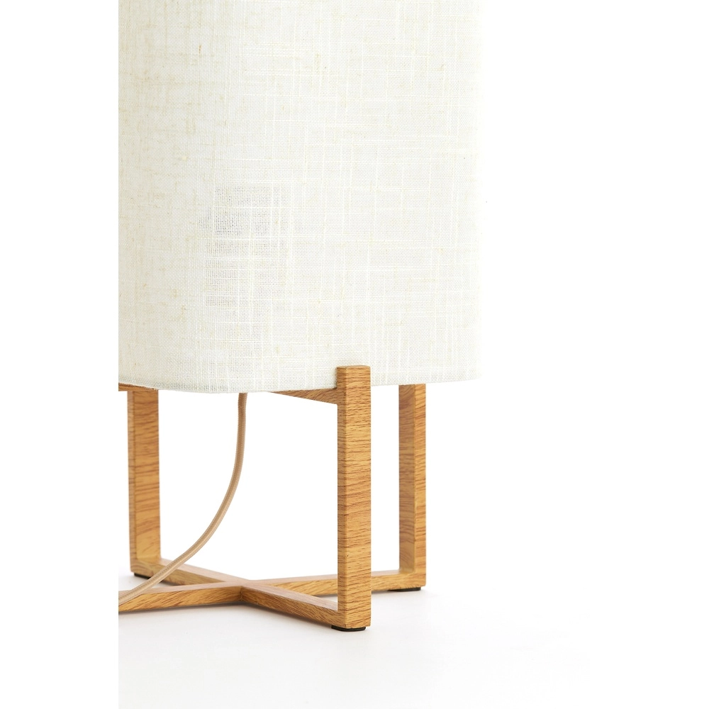 Tischlampe Wyn 50,5 cm – cremefarbenes Seil mit Holzoptik Light & Living 8717807792572