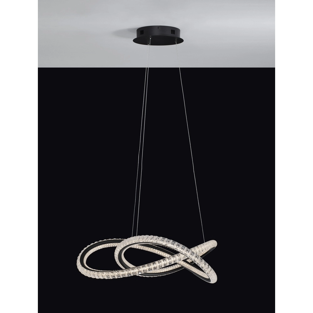 Design-Pendelleuchte Ginevra schwarz Ø 58cm Lyora 5212017433473