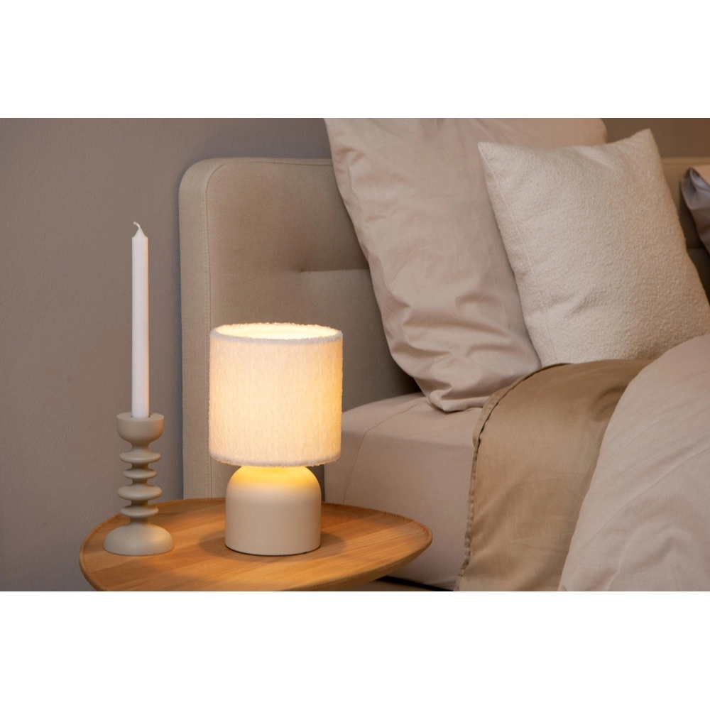 Tischlampe Woolly Sahne Lucide 5411212105875