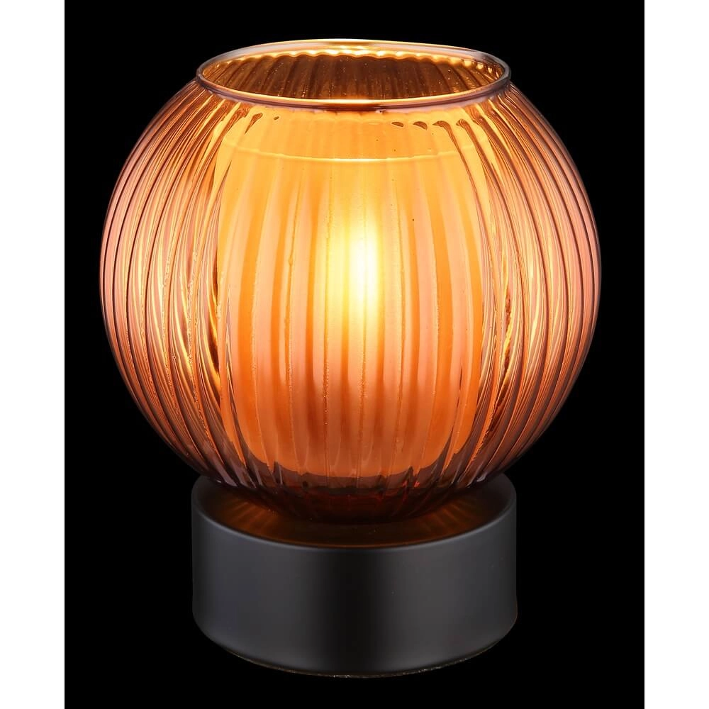 Tischlampe Zumba orangefarbenes Glas Ø 15cm Globo 9007371456000