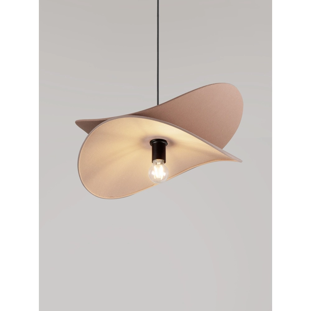 Moderne Pendellampe Luve Schwarz mit Mokkabraun Lyora 5212017493712