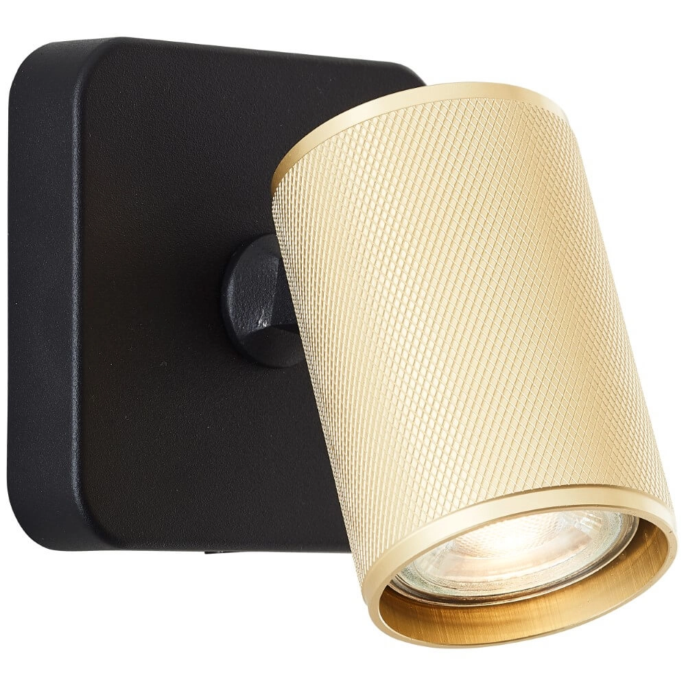 Aufbaustrahler Marty schwarz mit gold Brilliant 4004353424373