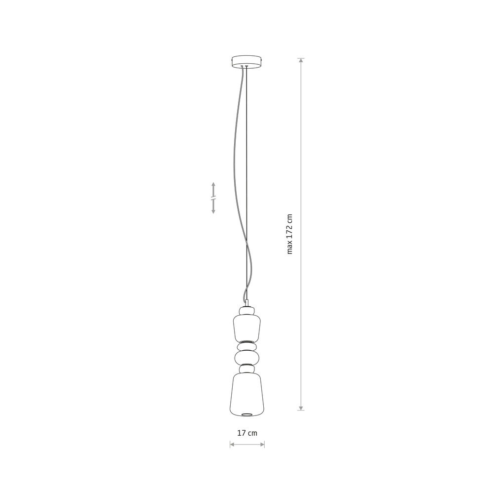 Pendellampe Ceramic Led Keramik und Glas Ø 17 cm Lyora 5903139117012