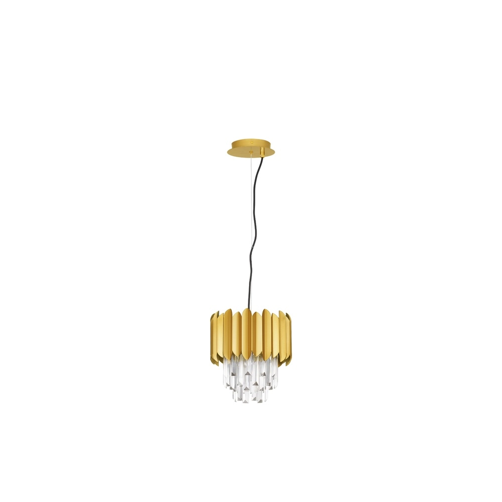 Pendelleuchte Magnolia Gold und Kristall Ø 25cm Lyora 5212017434920