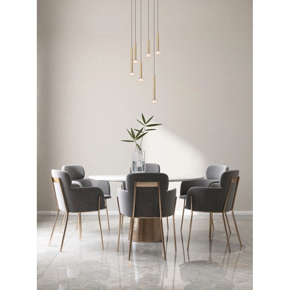 LED-Pendellicht Fabro 6-Licht – mattes Gold Masterlight 8718121317045