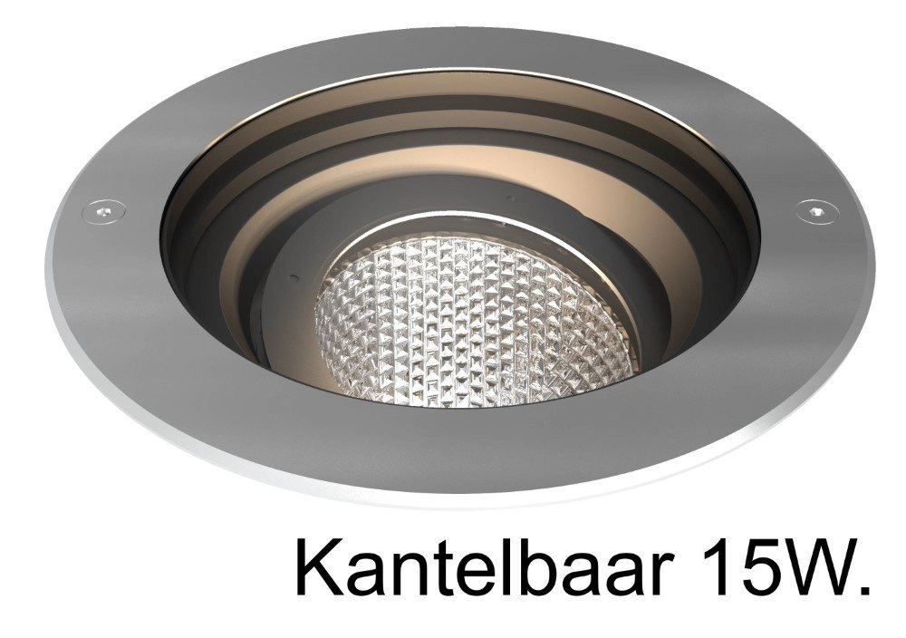 LED-Bodenstrahler Spotpro 20 cm neigbarer Edelstahl Franssen 5056144228010